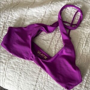 Skatie Purple Bikini Top